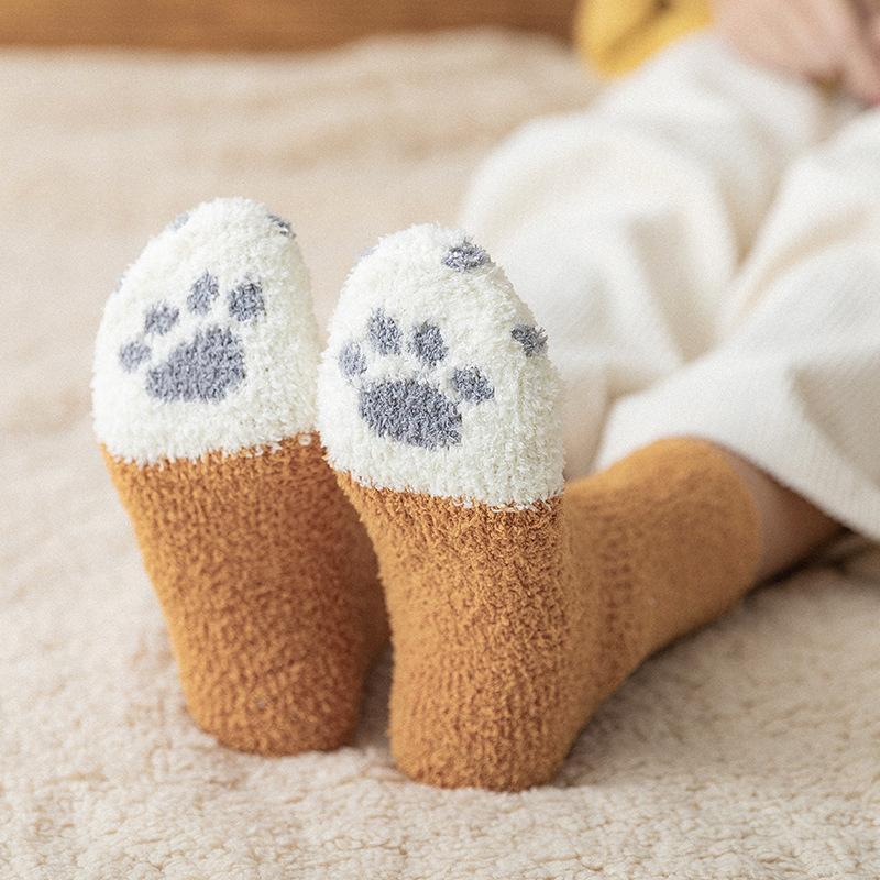 Cute-Cat-Claw-Plush-Warm-Socks-Animal-Color-123546