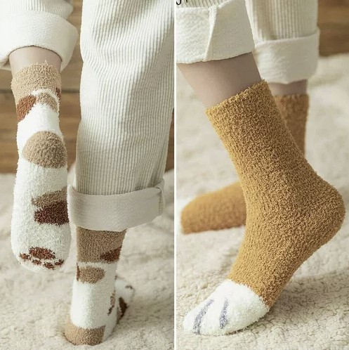 Cute-Cat-Claw-Plush-Warm-Socks-Animal-Color-123546-2